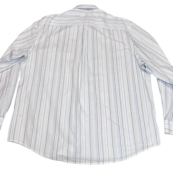 Tasso Elba Men's XL Striped Long-Sleeve Button-Down Shirt Gray/Blue Multicolor - Picture 5 of 8